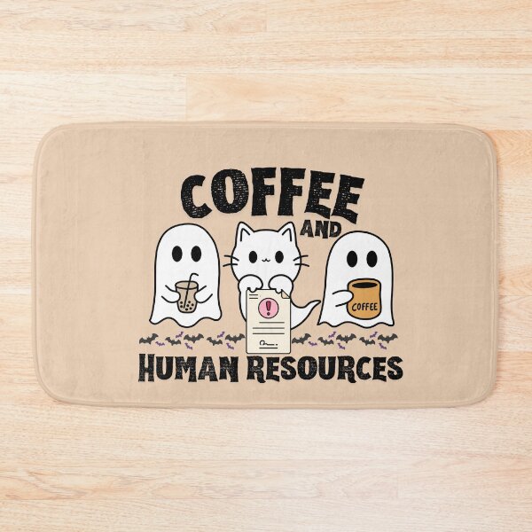 Item preview, Ghost Drinking Coffee Halloween Costume Human Resources HR designed and sold by SunfullyYours.