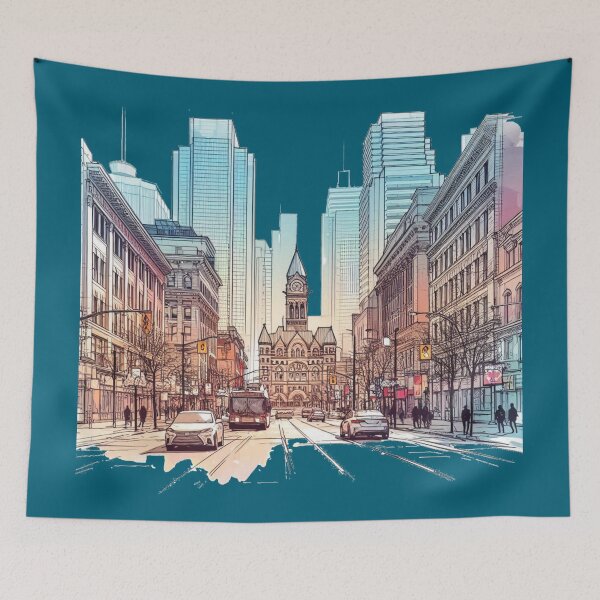 Item preview, Toronto University Avenue 3D Sketch Art,  designed and sold by PaintMeWorld.