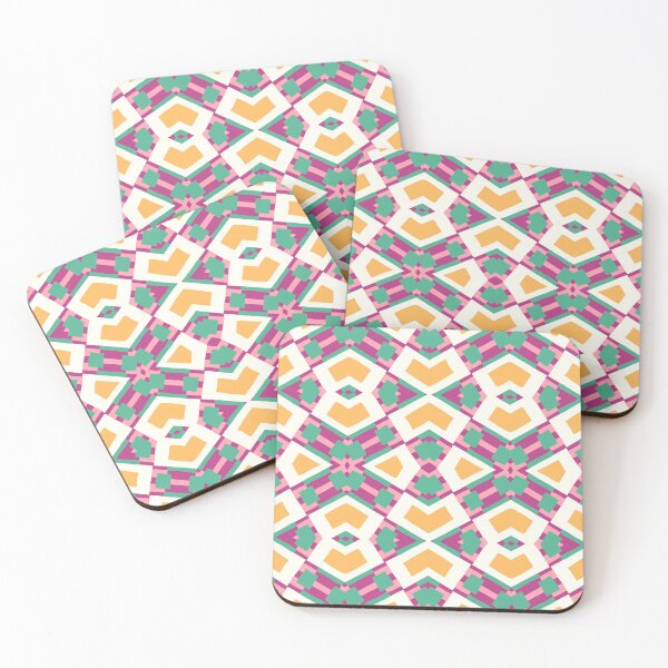 Item preview, Fun pink and green abstract geometry designed and sold by KaroLeenaDesign.