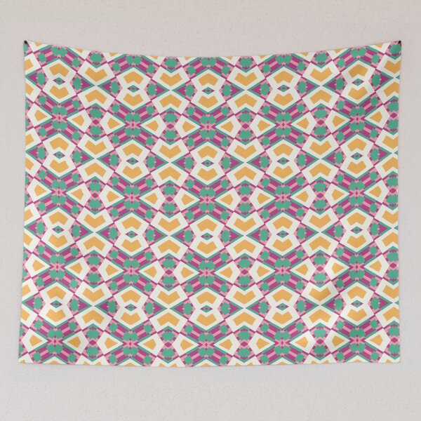 Item preview, Fun pink and green abstract geometry designed and sold by KaroLeenaDesign.