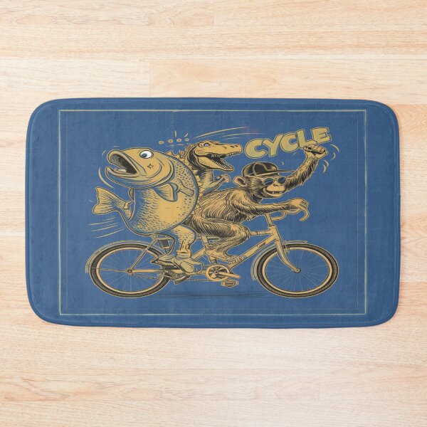Item preview, Fish, Crocodile and Monkey Cycling designed and sold by FanaticB.