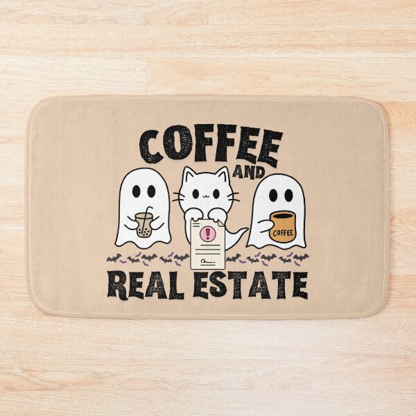 Item preview, Ghost Drinking Coffee Halloween Costume Real Estate Realtor designed and sold by SunfullyYours.