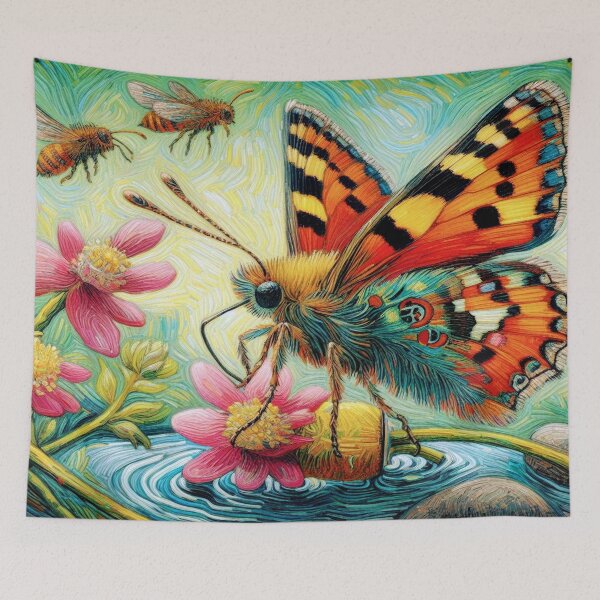Item preview, Butterfly in Van Gogh style: a riot of colour that enlivens the canvas designed and sold by FotoworldEdel.