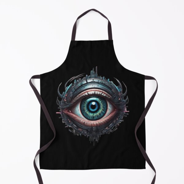 Item preview, Cyberpunk Evil Eye, Technomagick, Occult Design designed and sold by Burn-Ego.