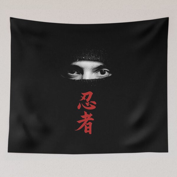 Item preview, Masked Ninja | Ninja Eyes - Japanese Red Kanji Ninja Symbol Warrior Martial Arts designed and sold by MadeByRobots.