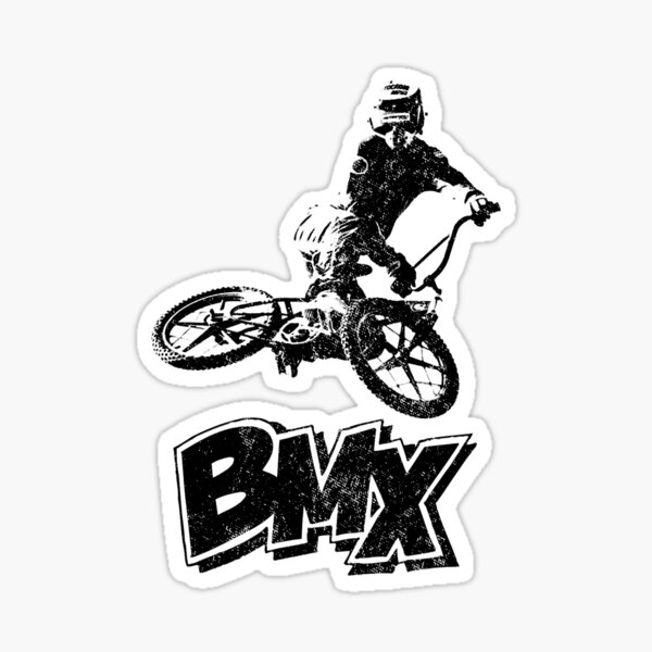 BMX Jumping Logo Design Sticker