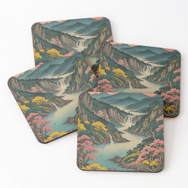 Item preview, Tranquil Peaks: Oriental River and Mountains Design designed and sold by Lizetteh.