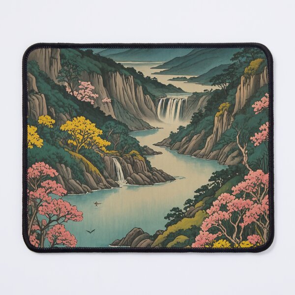 Item preview, Tranquil Peaks: Oriental River and Mountains Design designed and sold by Lizetteh.