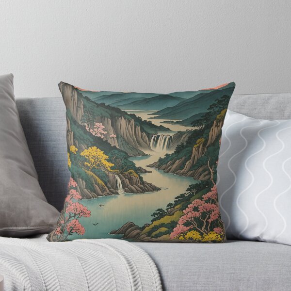 Item preview, Tranquil Peaks: Oriental River and Mountains Design designed and sold by Lizetteh.