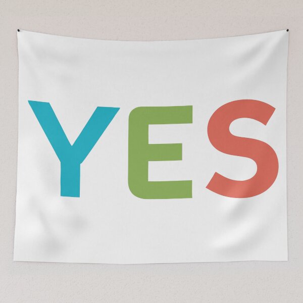 Item preview, YES colorful text design designed and sold by AlliAll-Digital.