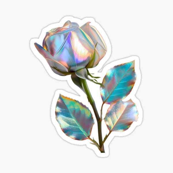 Holographic Rose Sticker