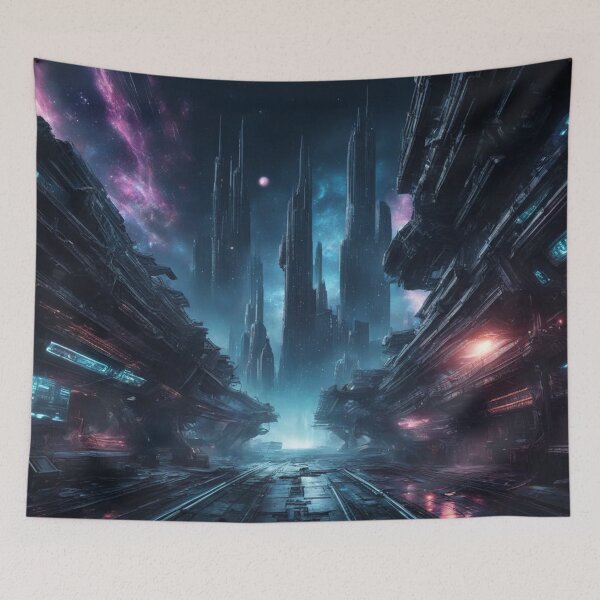 Item preview, Spaceport, Science Fiction, Digital Painting designed and sold by Burn-Ego.