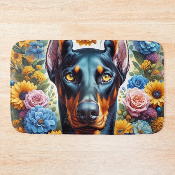 Item preview, Floral  Dobermann designed and sold by Wags & Tails.