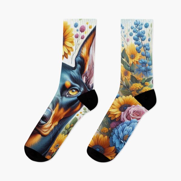Item preview, Floral  Dobermann designed and sold by Wags & Tails.