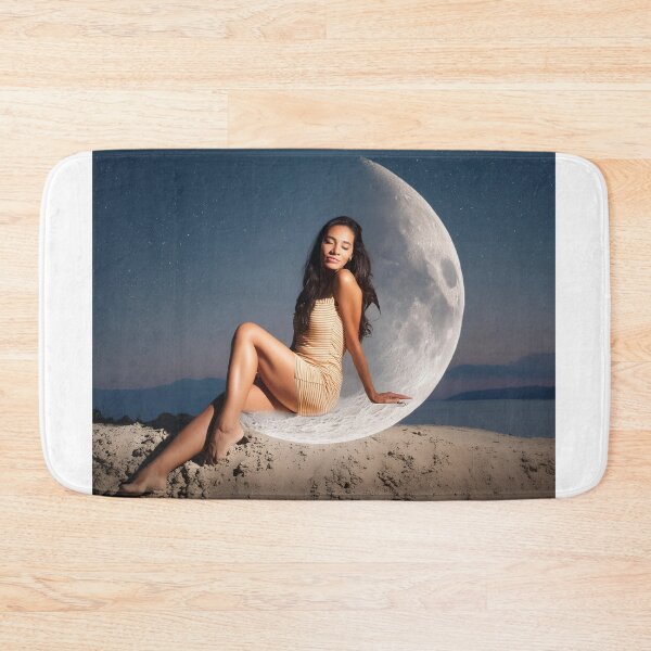 Item preview, beautiful woman seated on moon AI generated designed and sold by europephotos.