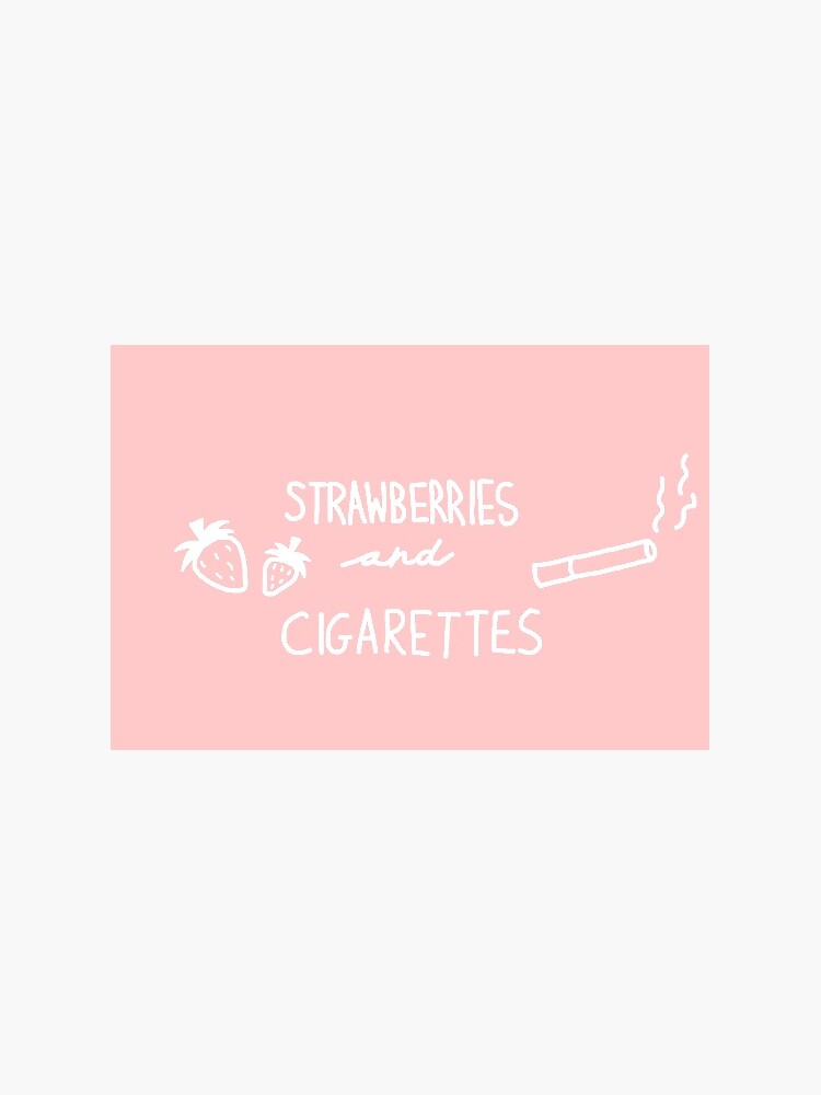 "Troye Sivan Strawberries and Cigarettes" Sticker by lovelottie