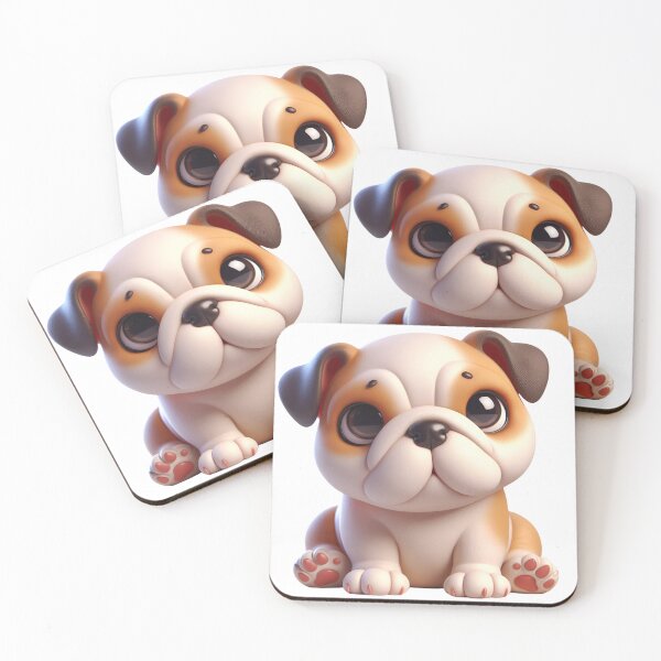 Item preview, Snuggle Pup: Heartwarming 3D Bulldog Portrait. designed and sold by Andy-Many-Ideas.