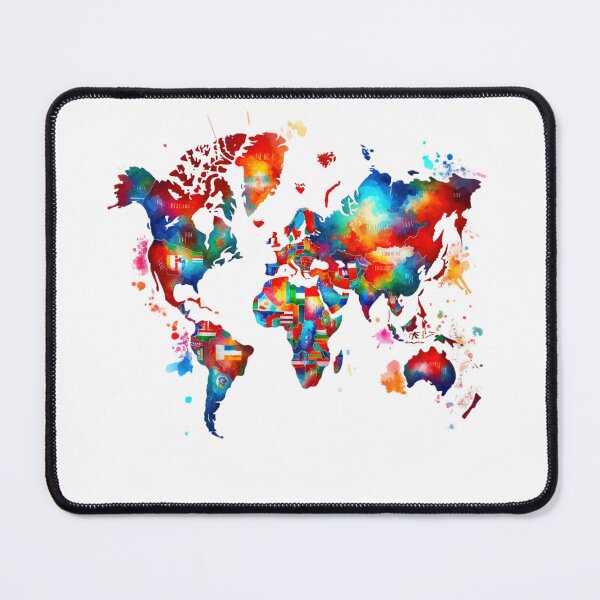 Item preview, Colorful World Map designed and sold by InsanseCreation.