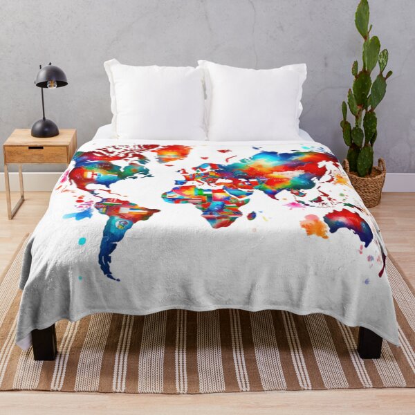 Item preview, Colorful World Map designed and sold by InsanseCreation.