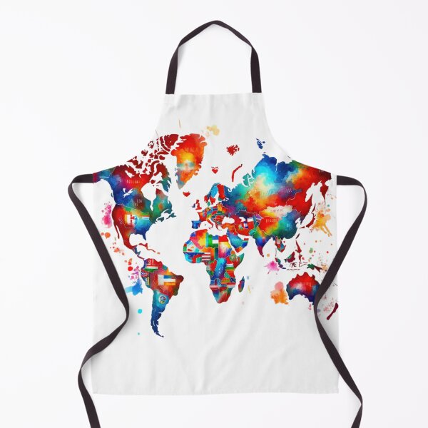 Item preview, Colorful World Map designed and sold by InsanseCreation.