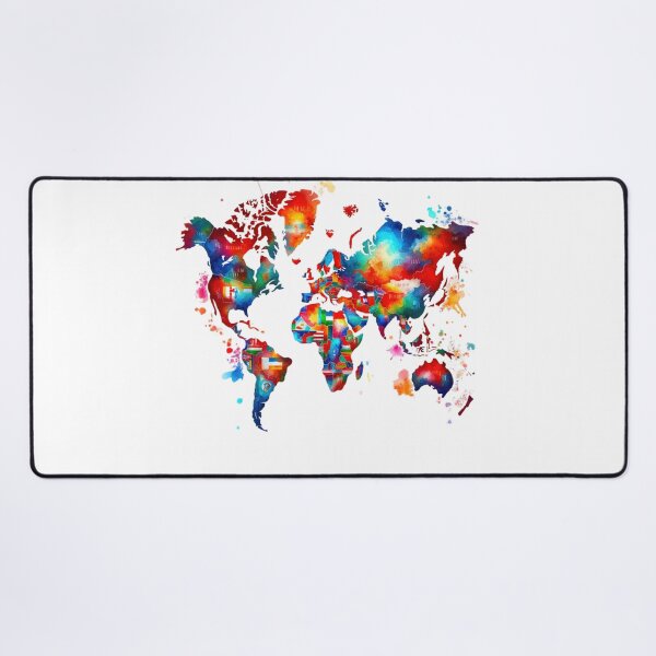 Item preview, Colorful World Map designed and sold by InsanseCreation.