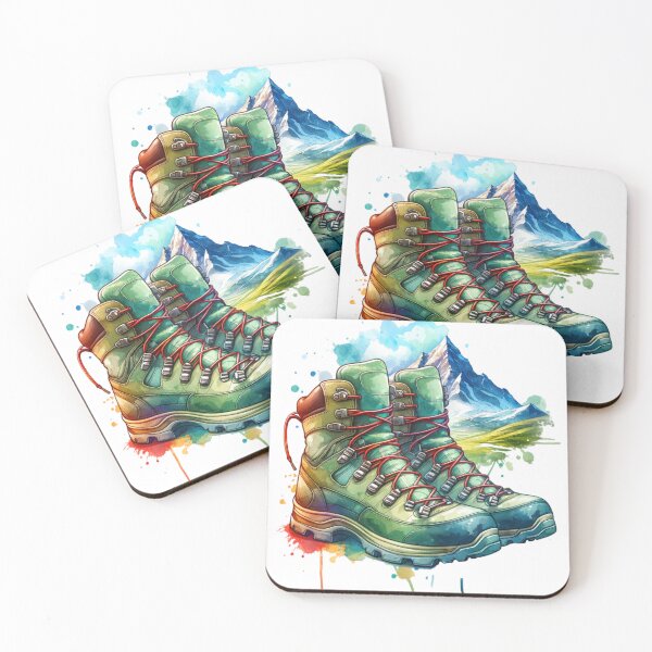 Item preview, Hiking Boots Mountain Landscape designed and sold by InsanseCreation.