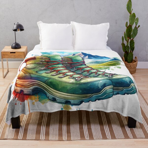 Item preview, Hiking Boots Mountain Landscape designed and sold by InsanseCreation.