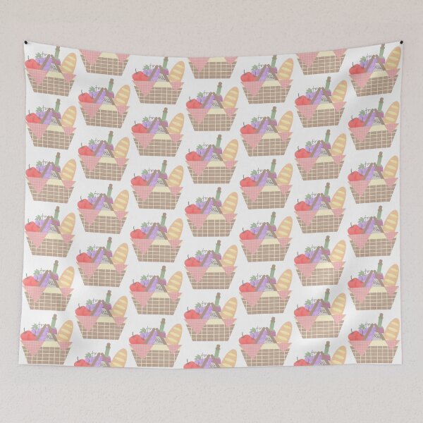 Item preview, Picnic basket cute cartoon watercolor illustration designed and sold by Anngozza2.