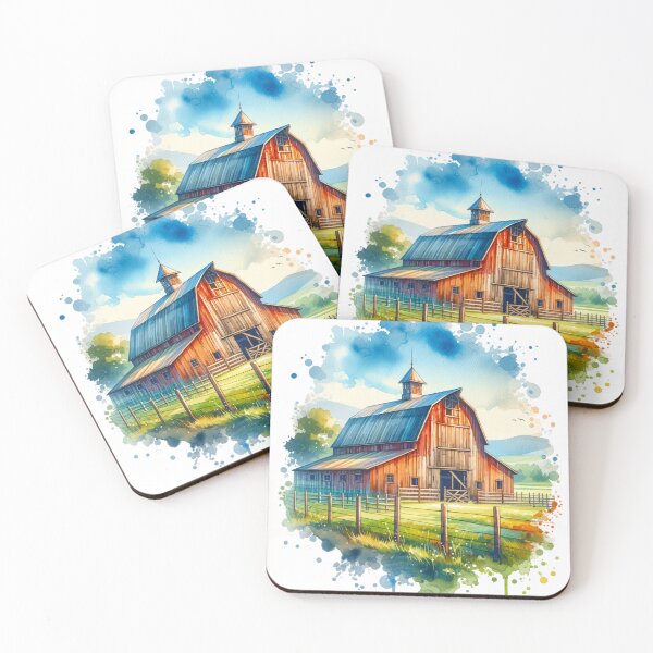 Item preview, Watercolor Rustic Barn Countryside designed and sold by InsanseCreation.