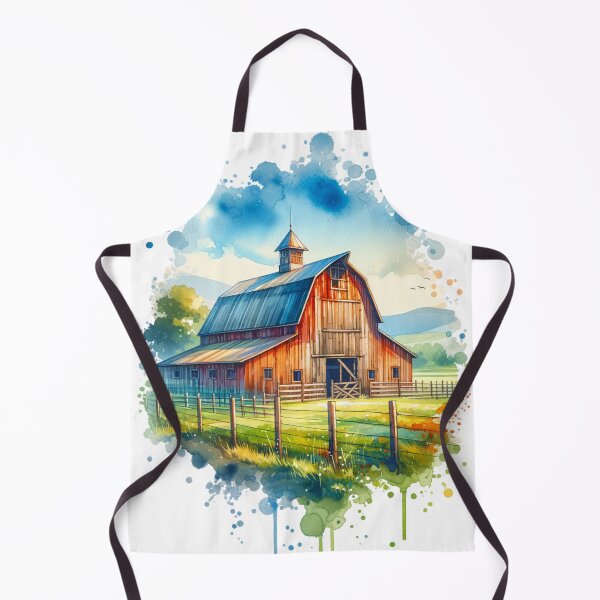Item preview, Watercolor Rustic Barn Countryside designed and sold by InsanseCreation.