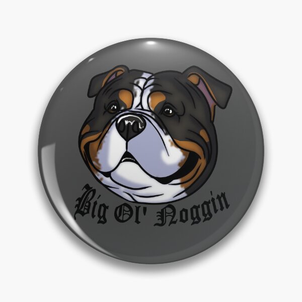 Item preview, ||Big Ol' Noggin|| American Bully Sticker - Black designed and sold by Bullyscape.