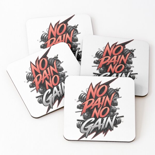 Item preview, No Pain Gain Fitness Tee, typography & word art  designed and sold by Fashiospice07.