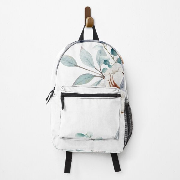 Item preview, Composition with yarn skein and cotton bolls and eucalyptus branches, hand draw, watercolor illustration designed and sold by TanyaKremen.