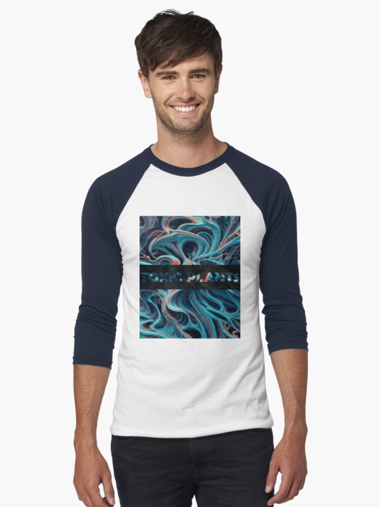 Aperçu 1 sur 3. T-shirt baseball manches ¾ avec l'œuvre Toxic plant 87 créée et vendue par oduchossoir.