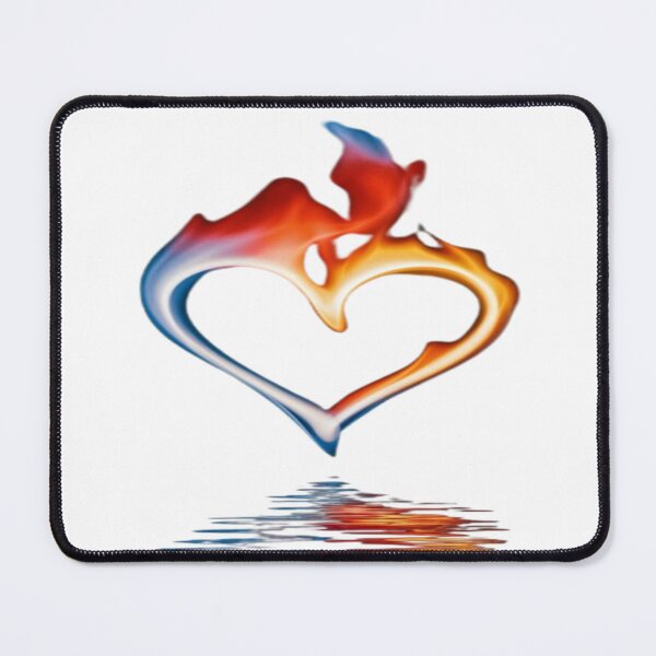 Item preview, Flaming heart reflected in water designed and sold by smartlogo_factory.