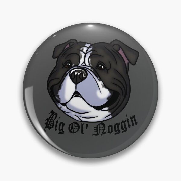 Item preview, ||Big Ol' Noggin|| American Bully Sticker - Black designed and sold by Bullyscape.