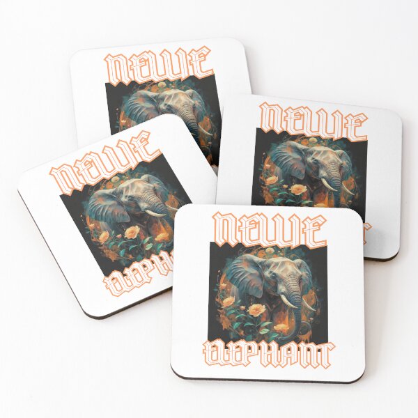 Item preview,  Nellie Elephant with roses in indian happy van gogh style cute romantic gifts designed and sold by thankful-loco.