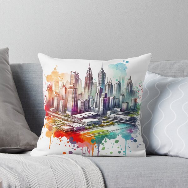Item preview, Horizonte de la ciudad de acuarela designed and sold by InsanseCreation.