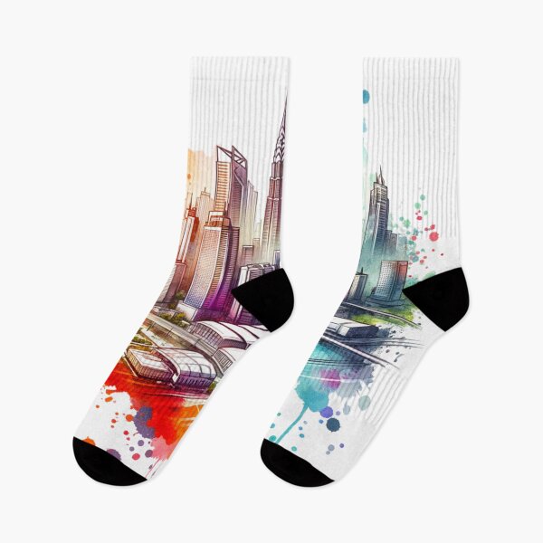 Item preview, Watercolor City Skyline designed and sold by InsanseCreation.