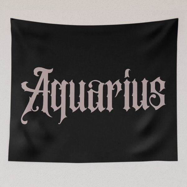 Item preview, Gothic Aquarius Zodiac Sign designed and sold by Hellofriendco.