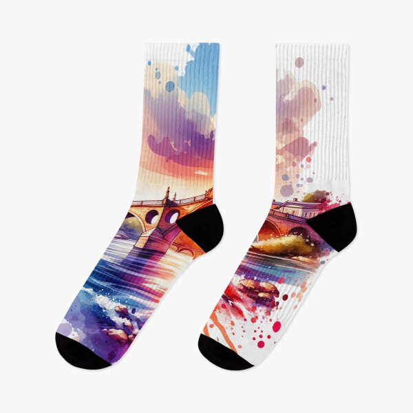 Item preview, Watercolor Bridge and River designed and sold by InsanseCreation.