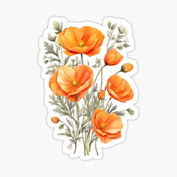 Item preview, California Poppy (Eschscholzia californica) designed and sold by hometown86.
