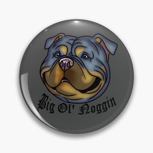 Item preview, ||Big Ol' Noggin|| American Bully Sticker - Blue designed and sold by Bullyscape.