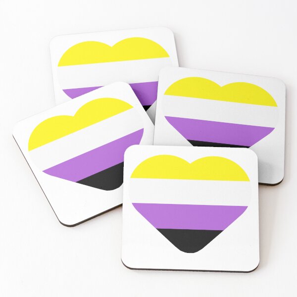 Item preview, Pride non-binary heart designed and sold by FluffyPixels.