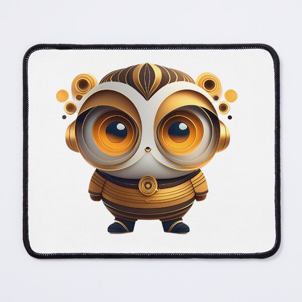 Item preview, Golden Owl Bot: Cute 3D Robotic Creature designed and sold by Andy-Many-Ideas.