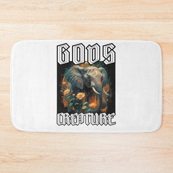 Item preview, Elephant with roses is God creature in  cute romantic christian gifts designed and sold by thankful-loco.