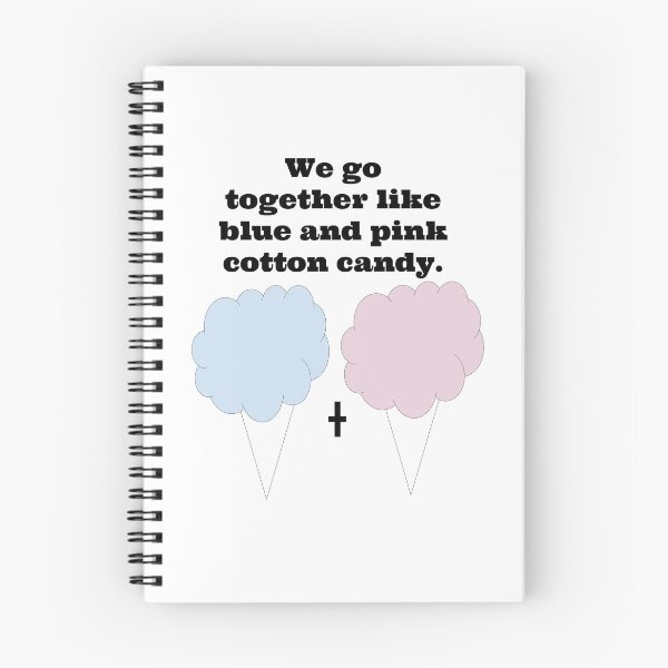 Aperçu de l'œuvre nous allons ensemble comme des barbes de coton rose et bleu créée et vendue par CyanRose.