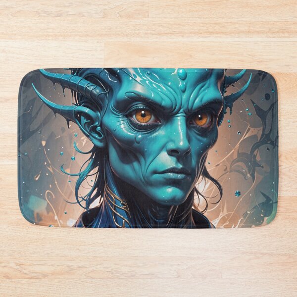Item preview, Blue Alien Elf King Superhero designed and sold by TheArtOfPat.