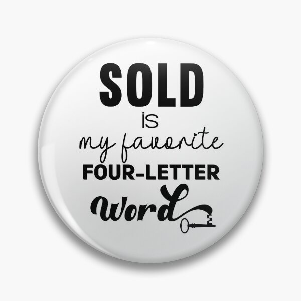 Item preview, Sold Is My Favorite Four-Letter Word Black with Vintage Key designed and sold by adriana-holmes.