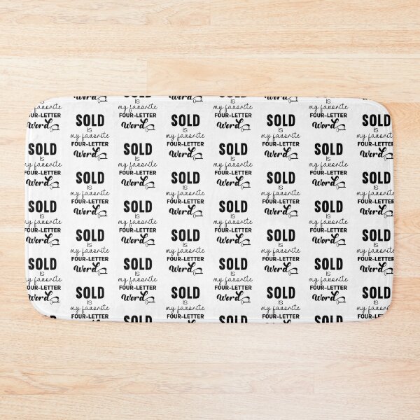 Item preview, Sold Is My Favorite Four-Letter Word Black with Vintage Key designed and sold by adriana-holmes.